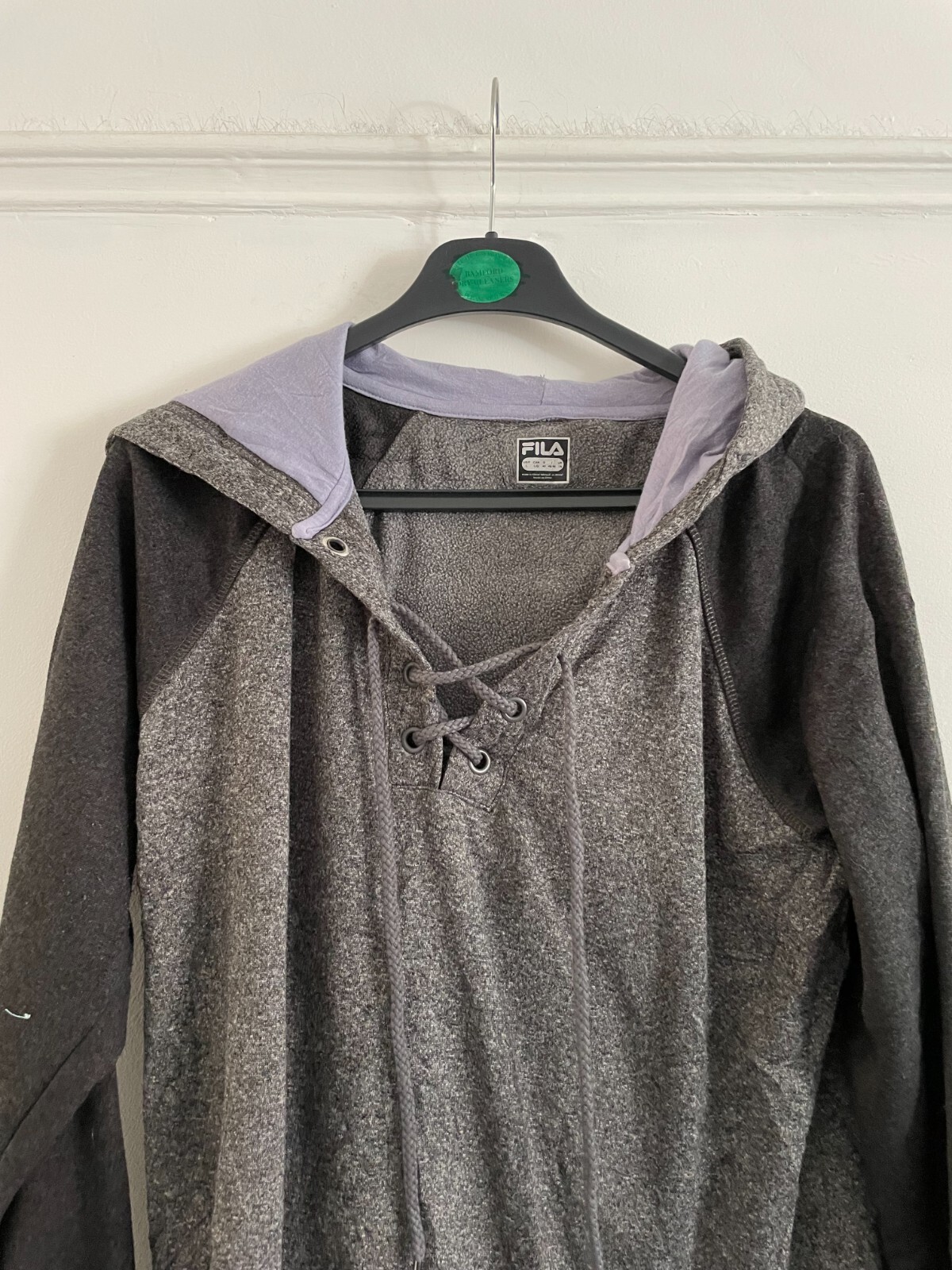 FILA FELPA GRIGIA CON CAPPUCCIO USATA DONNA TAGLIA 14