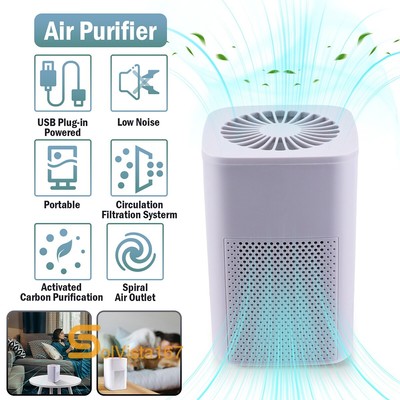 Mini Car Home Air Purifier True HEPA Air Purifier Ionizer Portable Air Cleaner