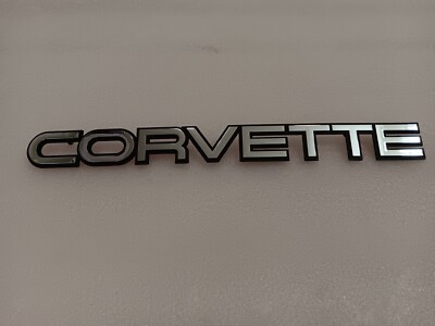 1984 - 1996 Corvette Rear Bumper Emblem Script Letters C4 Badge | eBay