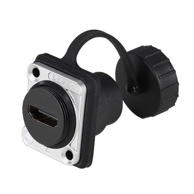 Anmbest 1Pcs Hdmi Ip67 Panel Mount Waterproof Connector, Pa6Bg33 Housing  No.63