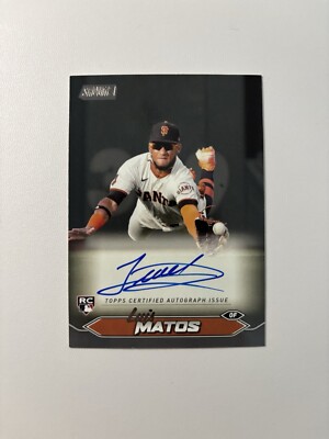 2024 Stadium Club Luis Matos Black Foil Rookie Auto # d /25 Giants #SCBALM