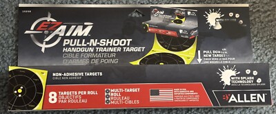 ALLEN EZ AIM PULL-N-SHOOT HANDGUN TRAINER TARGET 8 TARGETS PER ROLL