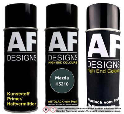 Kunststoff Spraydosen Set für Mazda H5210 Basil Green Metallic Stoßstange