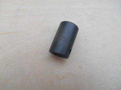 PROTO 7415M 15mm 1/2'' Drive 6 Point Standard Impact Socket, USA, New