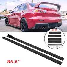 86.6 Side Skirt Extension Rocker Splitter Gloss For Mitsubishi Lancer Evo X 10