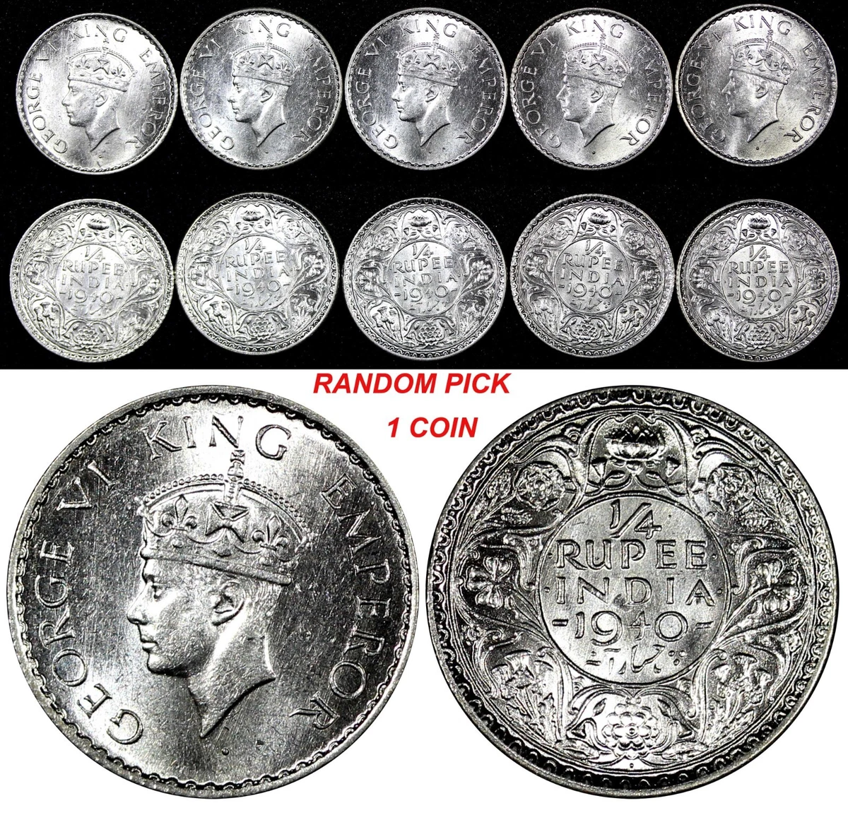 1940 India Rupee In British Indian Coins for sale | eBay