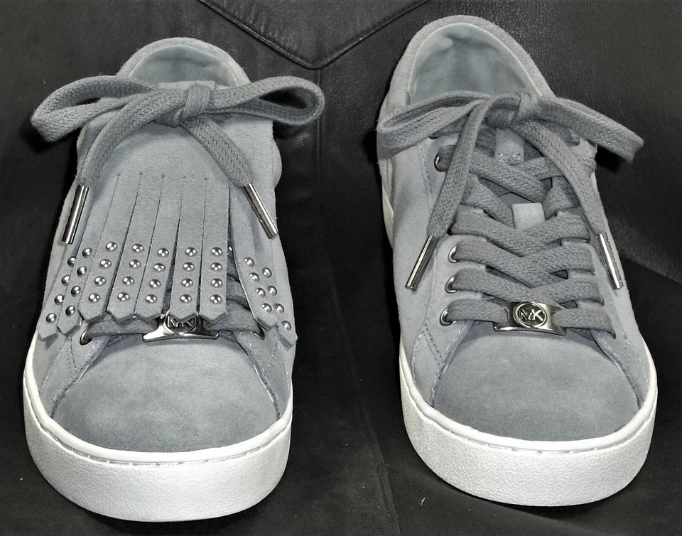 Michael Kors Keaton kiltie stud Women's gray suede lace up oxford size US 7.5M - Image 3 of 4