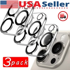 3 Pack For iPhone 14 13 12 11 Pro Max Tempered Glass Camera Lens Cover Protector