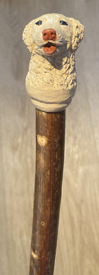 Retriever Daumenstab (Handarbeit aus Hasel) Geschenk Hund