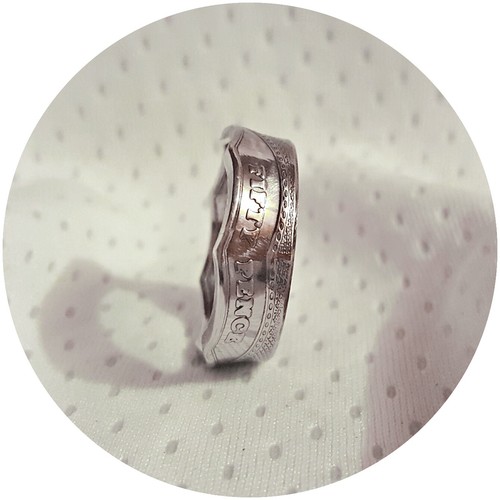 British/Uk Fifty Pence Handmade coin Ring - Picture 4 of 4
