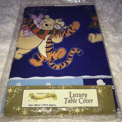 Vintage Neu Selten Woolworths Collection Disney Luxus Tischdecke 180cm x 120cm