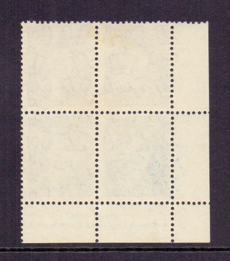 AUSTRALIA 1938 3d BLUE DIE II SG168c ASH IMPRINT BLOCK OF 4 MH/MNH CAT £260 - Image 2 of 2