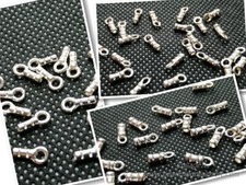 925 Silver Crimp End - Choose Hole Size - Pack of 2
