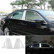 For Volkswagen Passat 2011-18 Chrome Steel Window Pillar Post Decoration Trim 6P