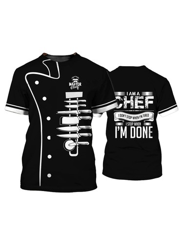 FEESHOW Men Short Sleeve Chef Coat Kitchen Restaurant Cooking Uniform AU - Picture 41 of 70