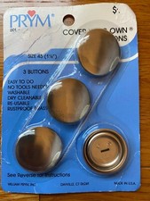 Prym cover your own buttons - Size 45 (1 1/8") - 3 buttons - Made in the USA