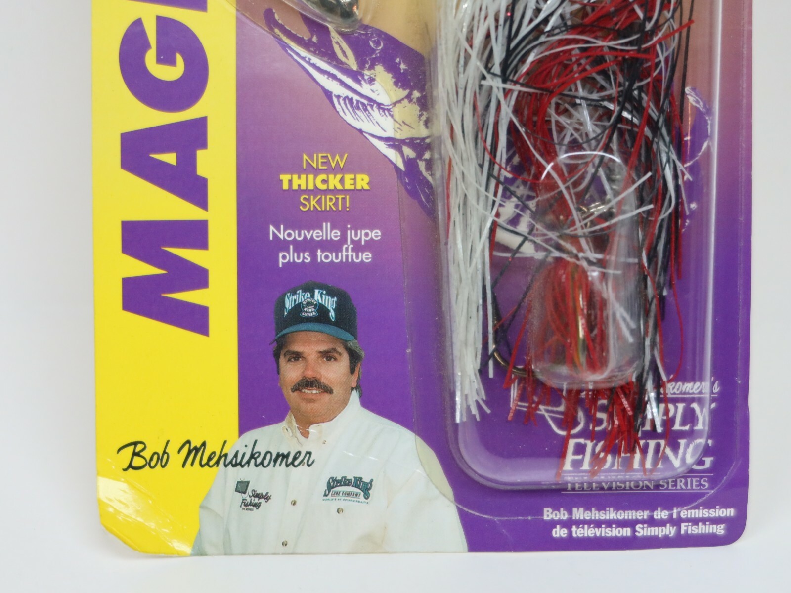 Strike King Bob Mehsikomer MAGNUM KING 2 oz HUGE! Spinnerbait White - Image 5