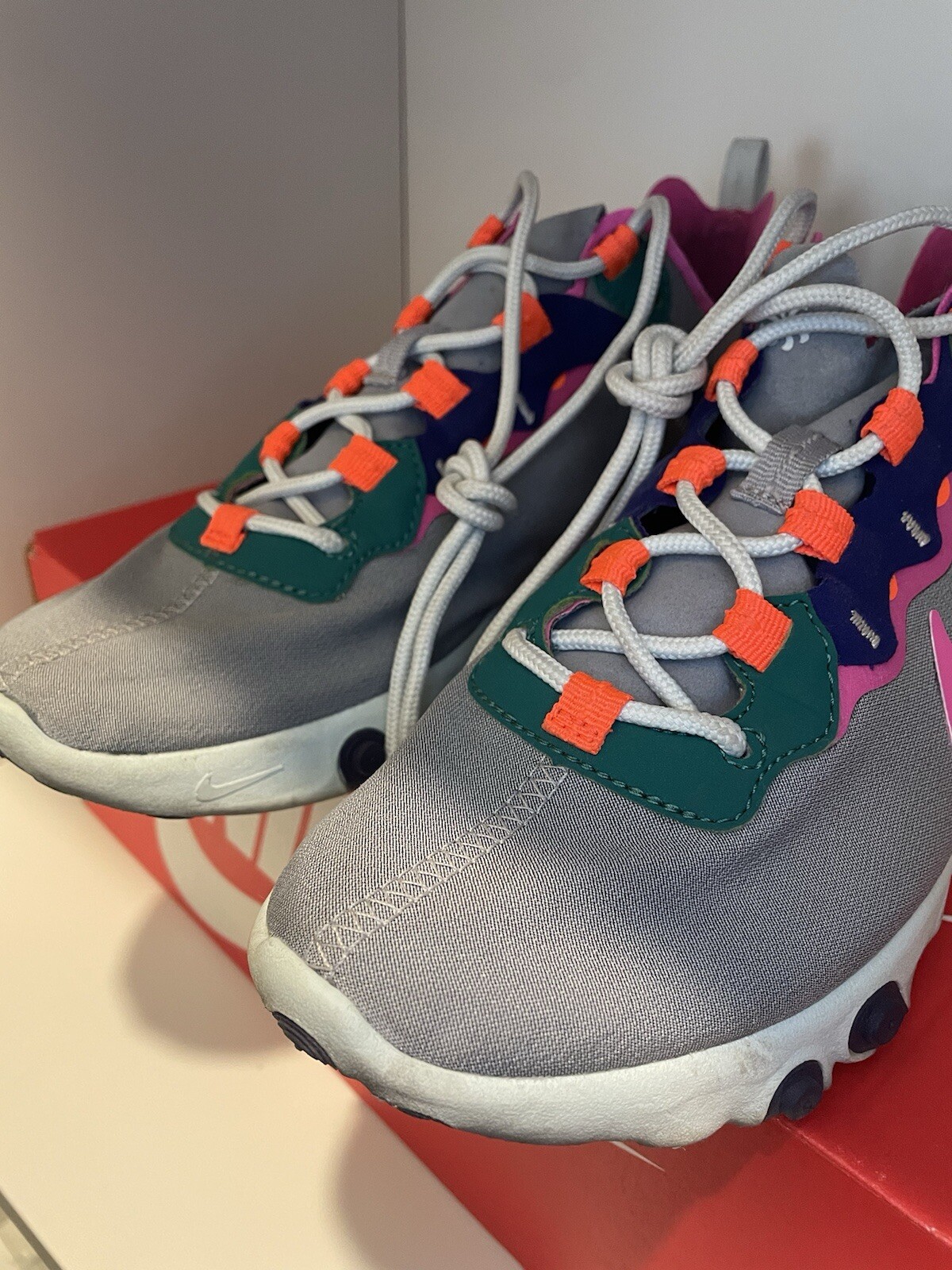 Authentic Nike React Element 55 Grey Multi-Color … - image 10