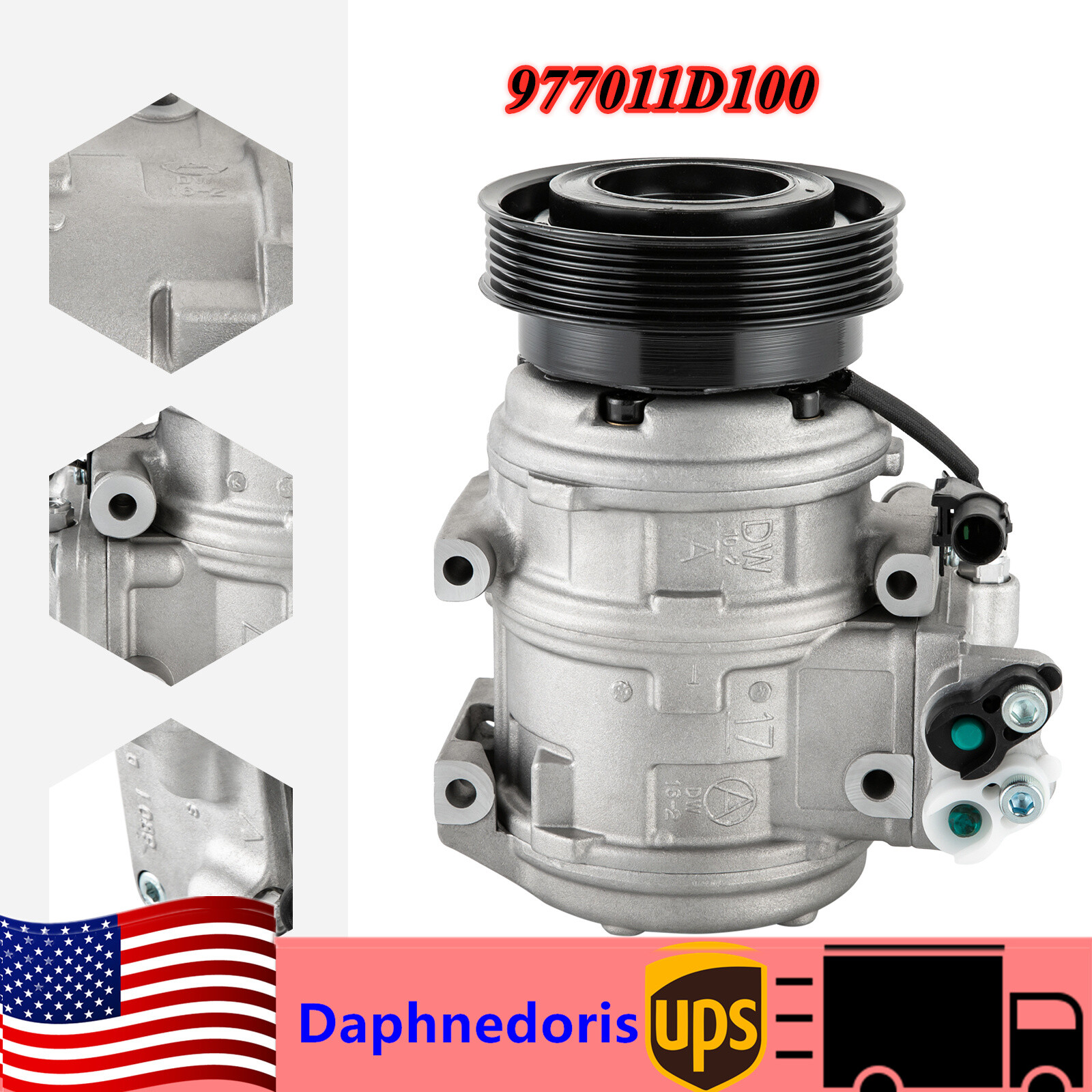 2010-2012 Kia Rondo 2.4L AC Compressor w/ Clutch & Pulley 977011D100