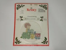 VTG 70s 80s Retro Christmas Tole Painting Ornament Kit #3073 The Love Train Boy