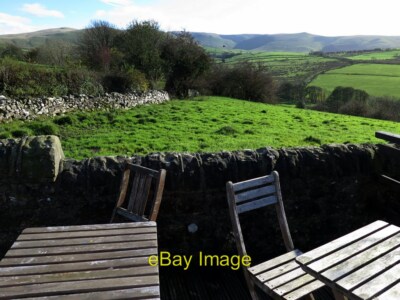 Photo 6x4 View of lakeland Fells from Mae's Tearoom terrace Uldale  c2017