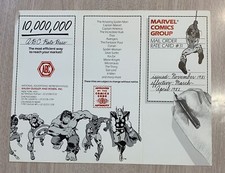 RARE MARVEL COMICS MAIL ORDER ADVERTISING RATE CARD #31 1981 HISTORY MARVELMANIA