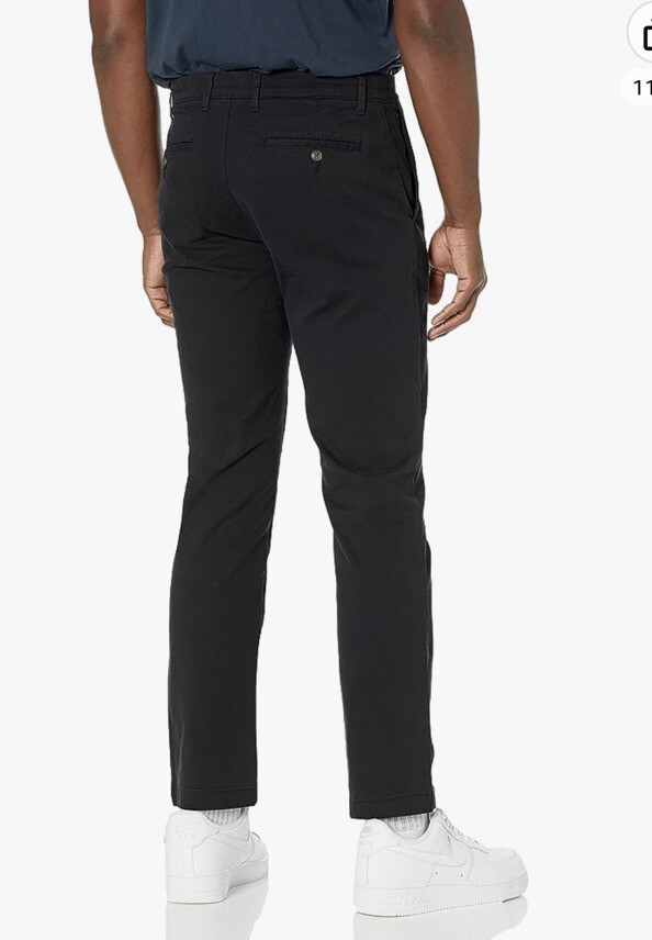 Amazon Essentials 29x34 Black Slim Fit Wrinkle Resistant Chino