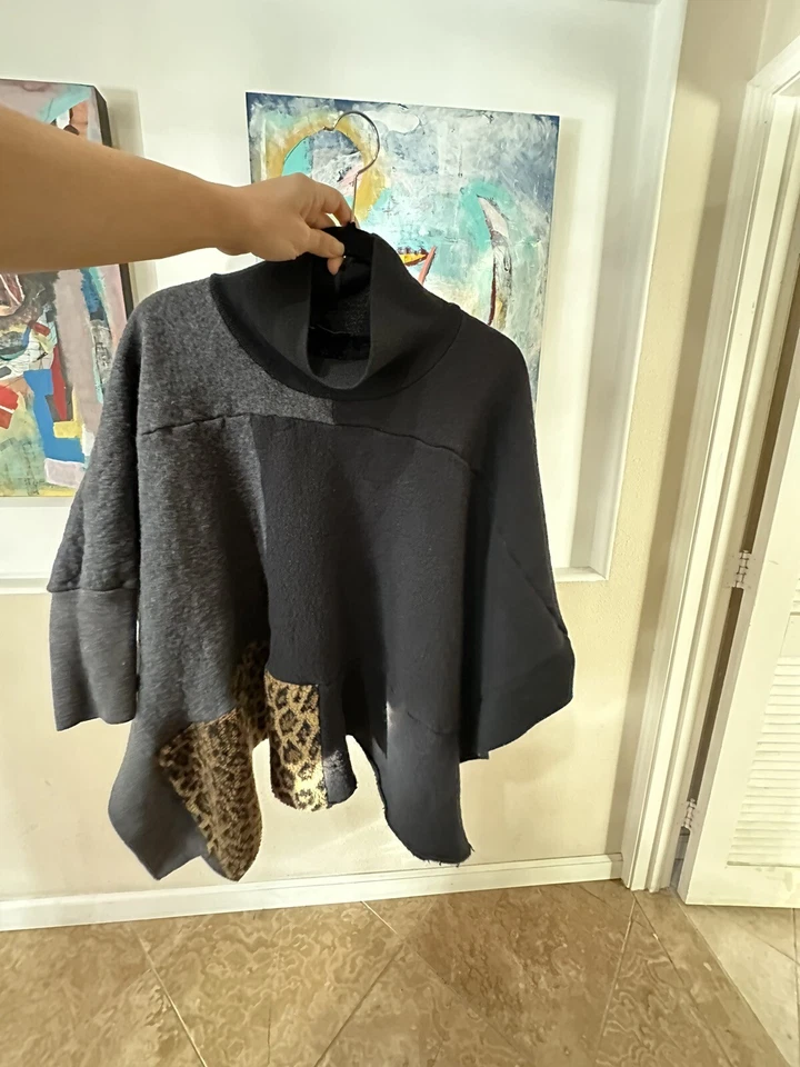 y-3 yohji yamamoto Adidas Color block Poncho Sweater - Image 2 of 4