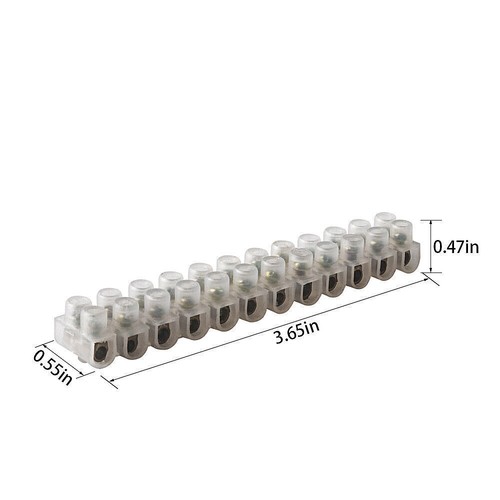 10 PACK 3A 12 Way Dual Row Terminal Connector Strip Screw Terminal Barrier Block - Picture 5 of 6