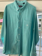 Men's Chaps Size XXL Dress Shirt Blue Long Sleeve Full button Up