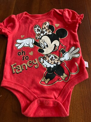 DISNEY BABY ONE PIECE MINNIE MOUSE SIZE 0-3 MONTHS