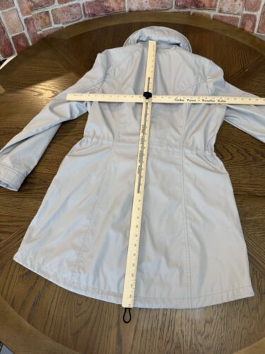 Authentic Guess Hooded Trench Zip Up Lined Coat Large - Picture 15 of 20