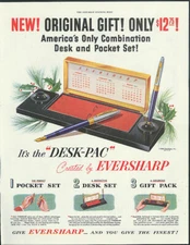 New! Original Gift! Only $12.75! Eversharp Desk-Pac Fountain Pen set ad 1950