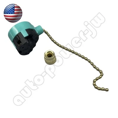 4Wire 3 Speed Ceiling Fan Switch For ZING EAR ZE-268S6 Pull Chain Switch 6A 125V
