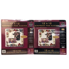 Ultra Pro 12x12 Scrapbook Page Sleeves Clear Archival Safe Lot Of Two NEW
