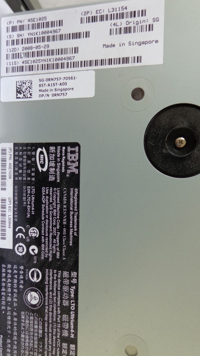 DELL IBM LTO-4 Tape drive Internal RN757 0RN757 LTO4