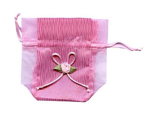 Taffeta & Organza Bag - 9cm x 11.5cm - Pack Of 12 - Picture 3 of 3