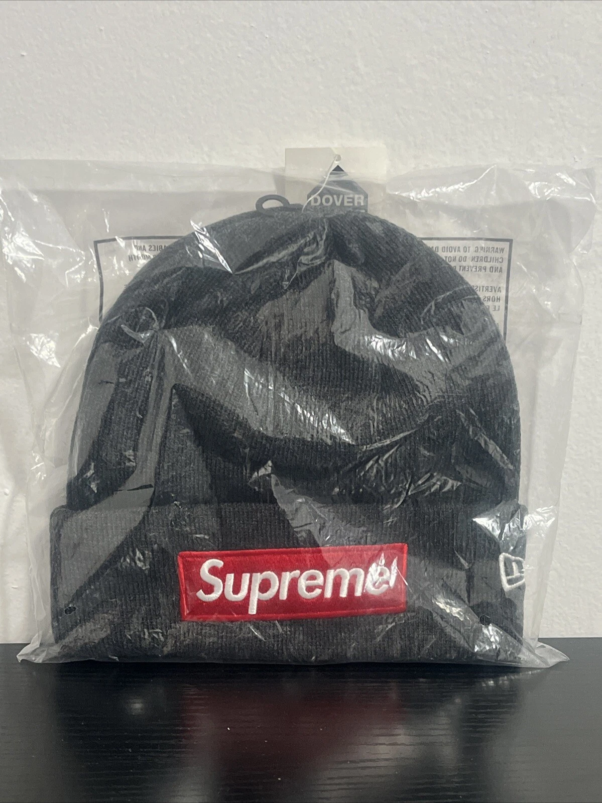 NEUF Supreme New Era Box Logo Beanie Gris FW21BN9 Taille Unique