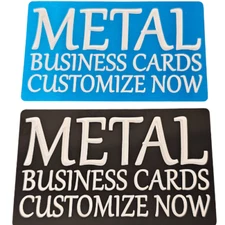 Custom Personalized Laser Engraved Metal Business Cards .20mm .45mm .80mm thick