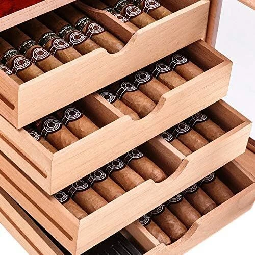 100Count Cigar Humidor Cabinet Digital with Hygrometer Cedar Lined Cigar Box - Picture 8 of 18
