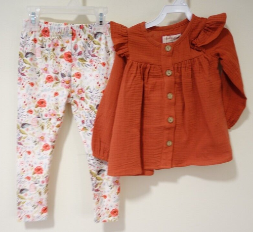 NWT Cheeky Plum Legging & Top Outfit Girl's Size 7