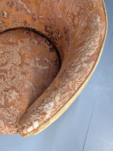Vintage Danish Art Deco Tub Chair Gold Moquette Upholstery 1920s EB9055 VCLO - Picture 15 of 18