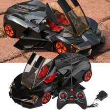 1:12 Black High Speed Remote Control Toy Car With Light Sound Kid Christmas Gift
