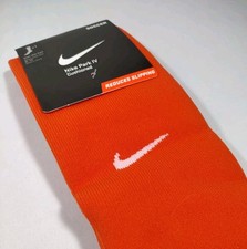 Nike Park IV Soccer Over-the-Calf Orange Socks Mens Large 8-12 FREE SHIPPING