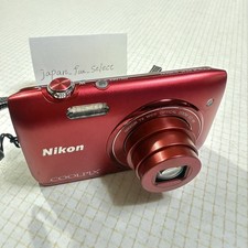 Nikon COOLPIX S3500 Red Digital Camera 20.1MP 2.7in TFT LCD 2013 Japan Exc