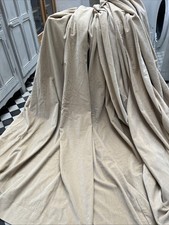 Vintage Cotton Velvet Curtains, light Beige. XX Wide 116" W x 65" (Lot 2)