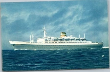 Postcard Holland-American Line cruise ship Statendam