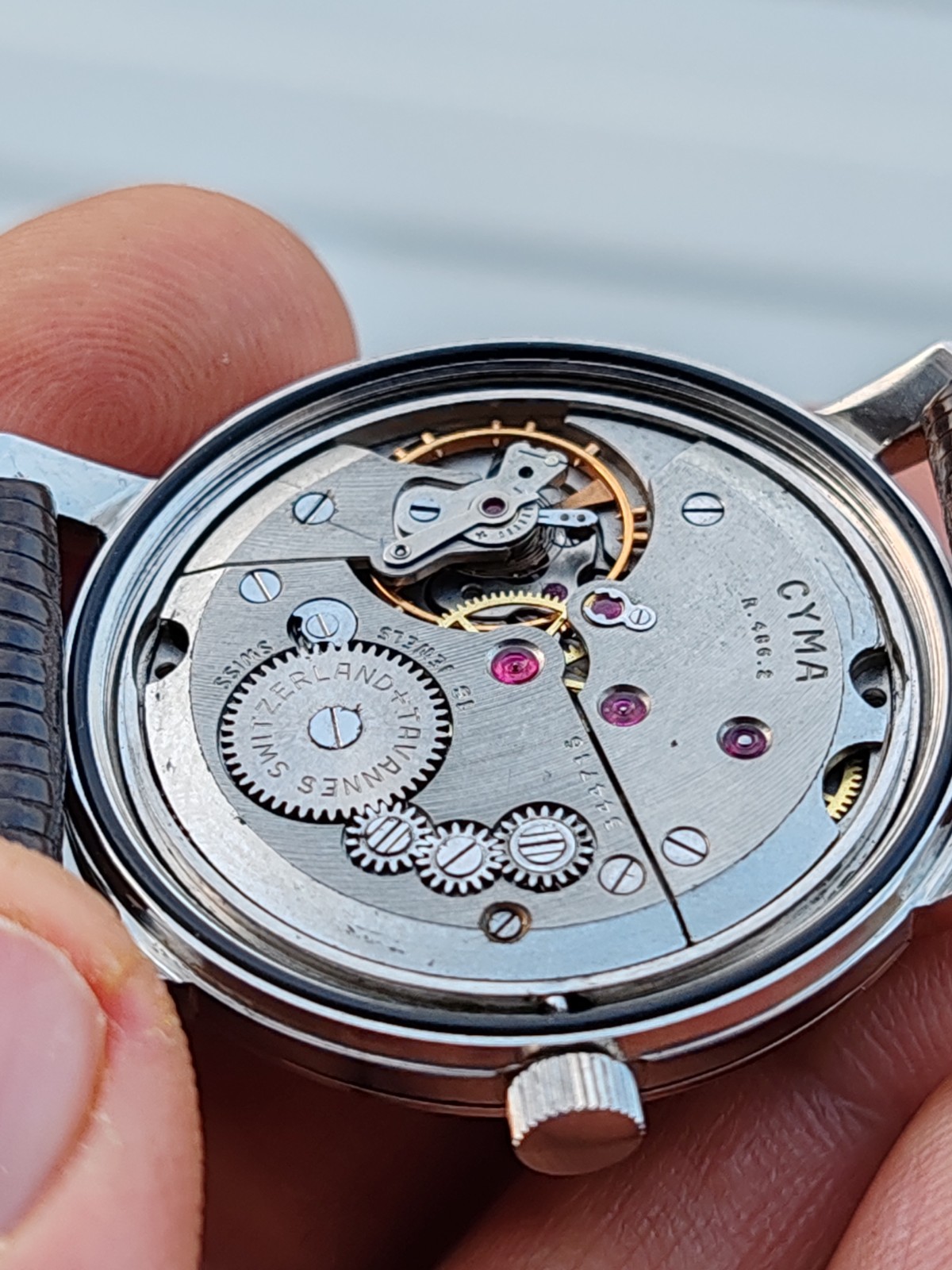 Cyma NavyStar Watersport Cymaflex Manual Wind Silver Dial 1960s image 5