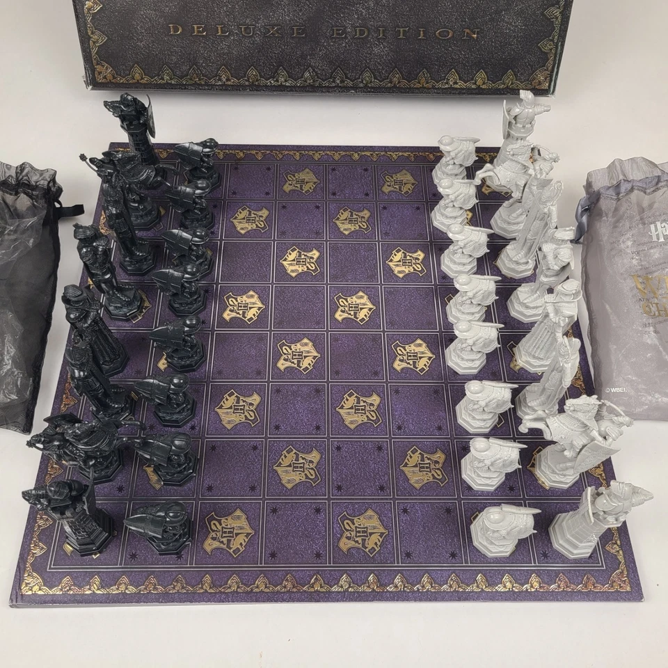 Harry Potter Deluxe Edition Wizard Chess Set Noble Collection 18" Board Game - Image 2 of 4