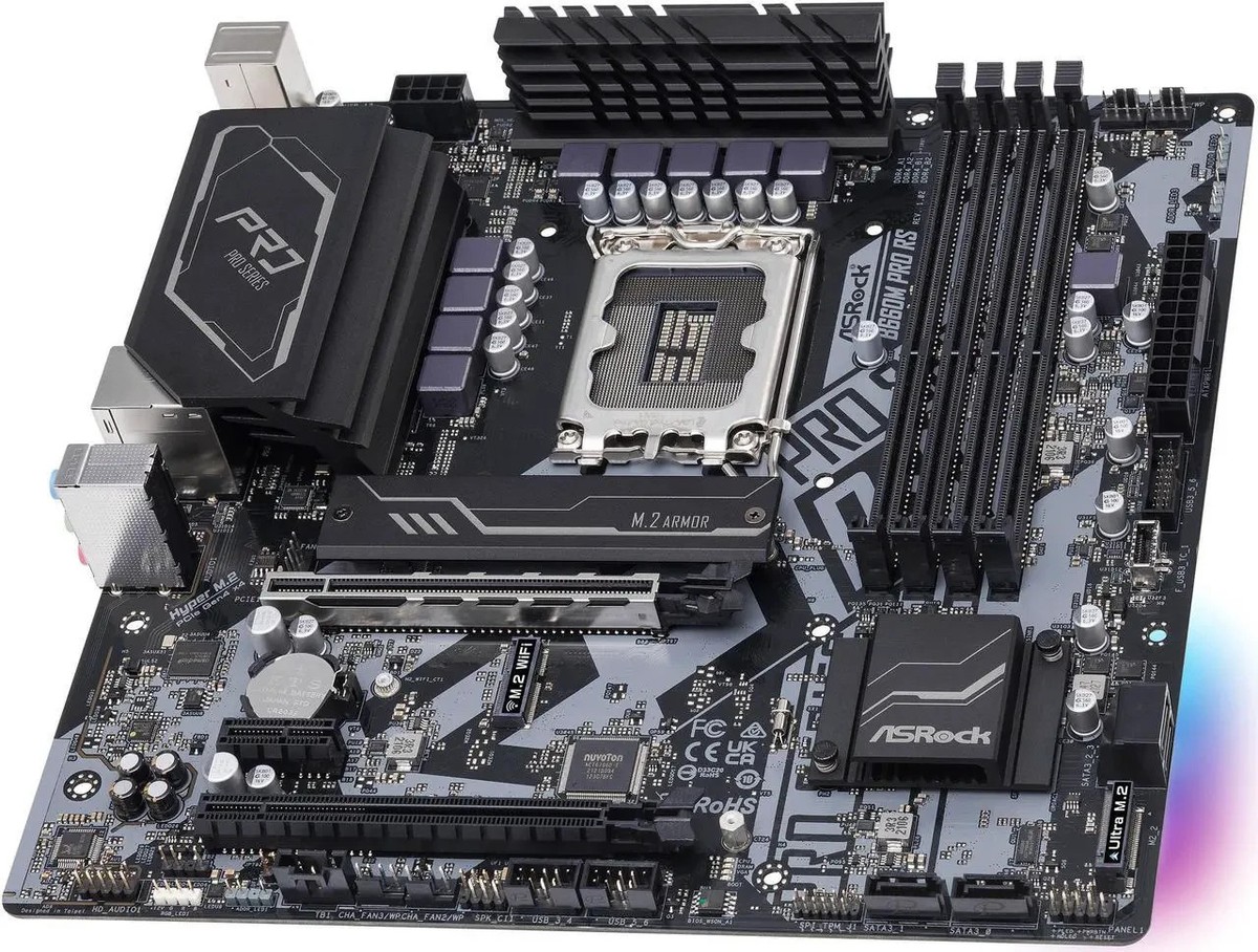 ASRock B660M PRO RS LGA 1700 Intel B660 SATA 6Gb/s DDR4 Micro ATX